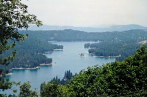 Bass Lake from above, taken from a dirt road we take when going to the top of Peckinpah Ridge to Whiskey Falls and to the Scenic Drive.