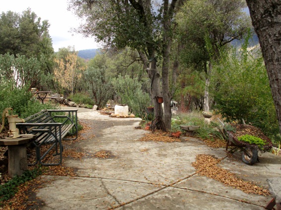 Lower patio in Winter